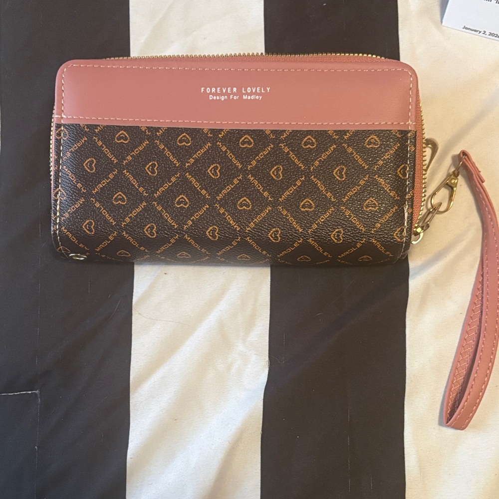 Brand New! Pink and Brown Women's Wallet